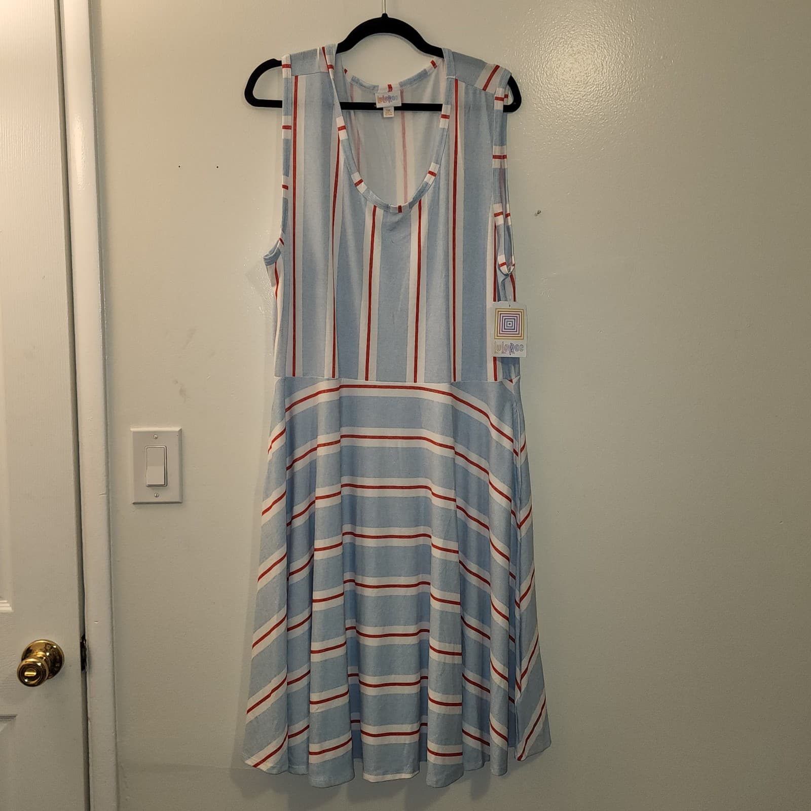 LulaRoe Nikki Sleeveless A-Line Dress Size 3Xl