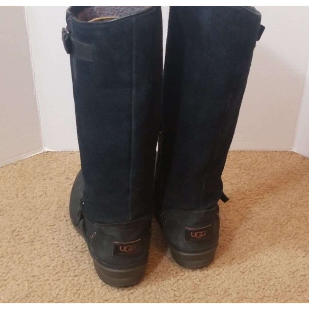 Black Ugg Thomsen 1005268 Leather/Suede Waterproof Boots Size 9