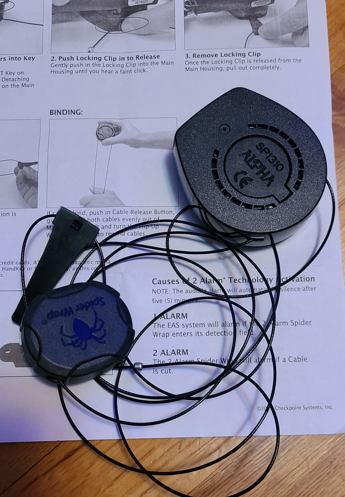 Lot of 10 Spider Wrap Anti-Theft Security Alarms