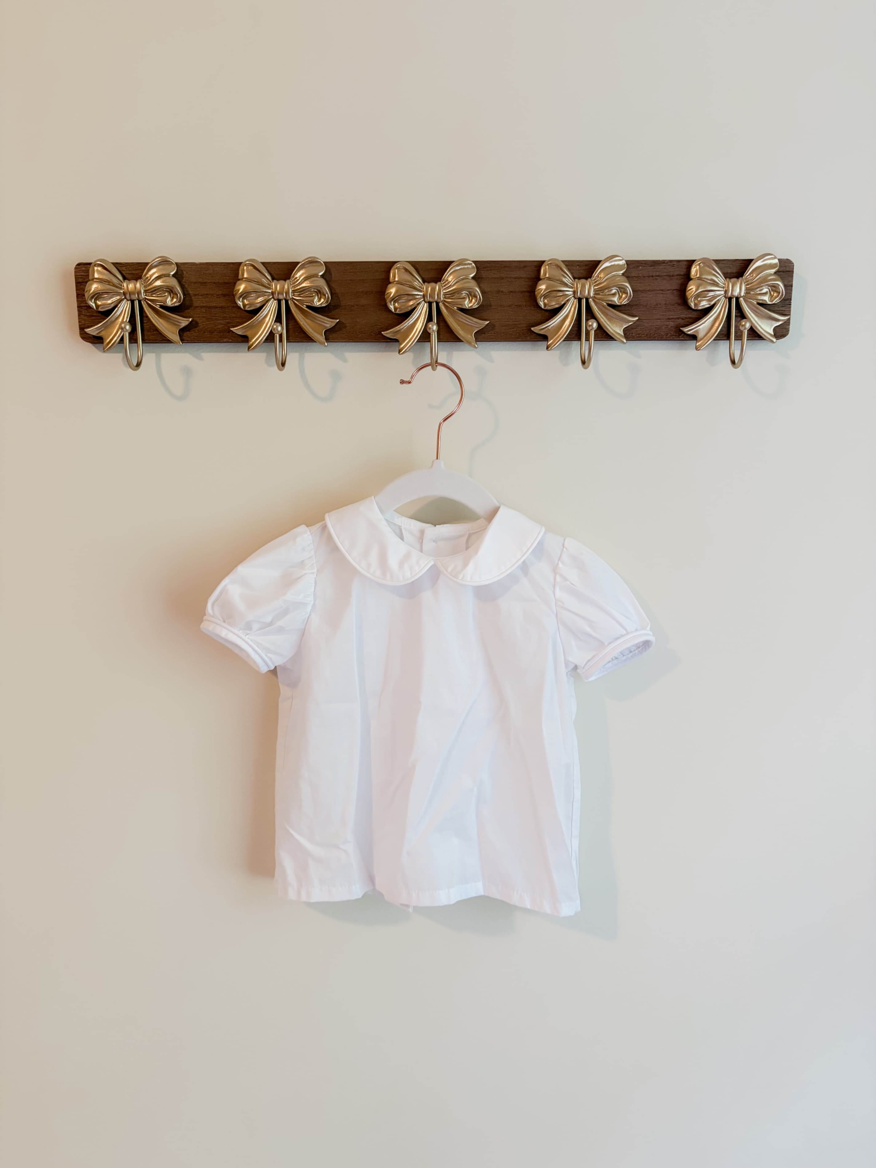 Remember Nguyen size 24 months White Short Sleeve Peter Pan Collar Blouse