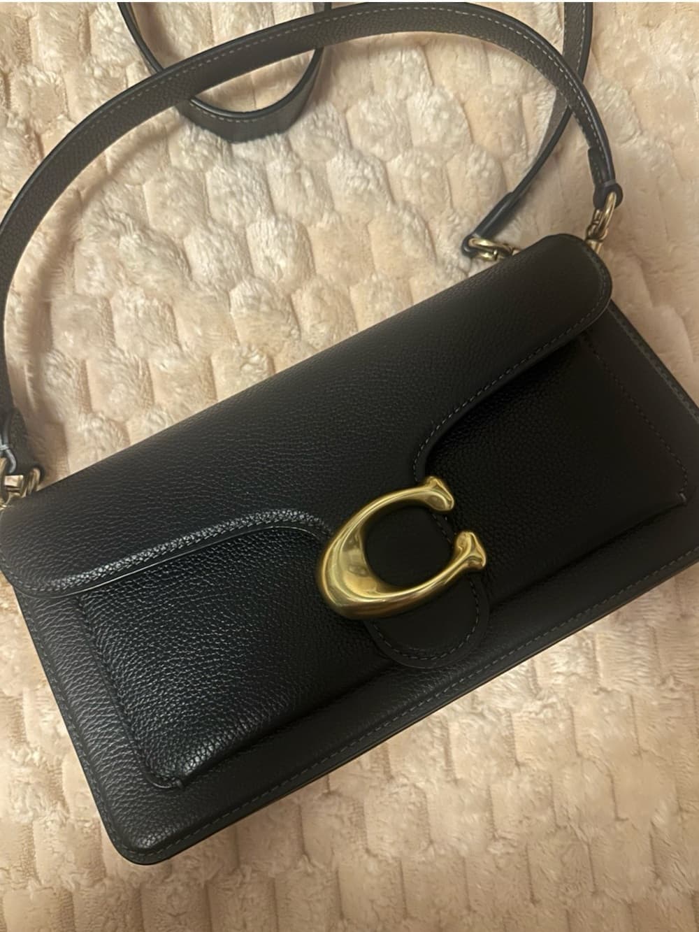 Coach Black Leather Tabby Shoulder Bag 26