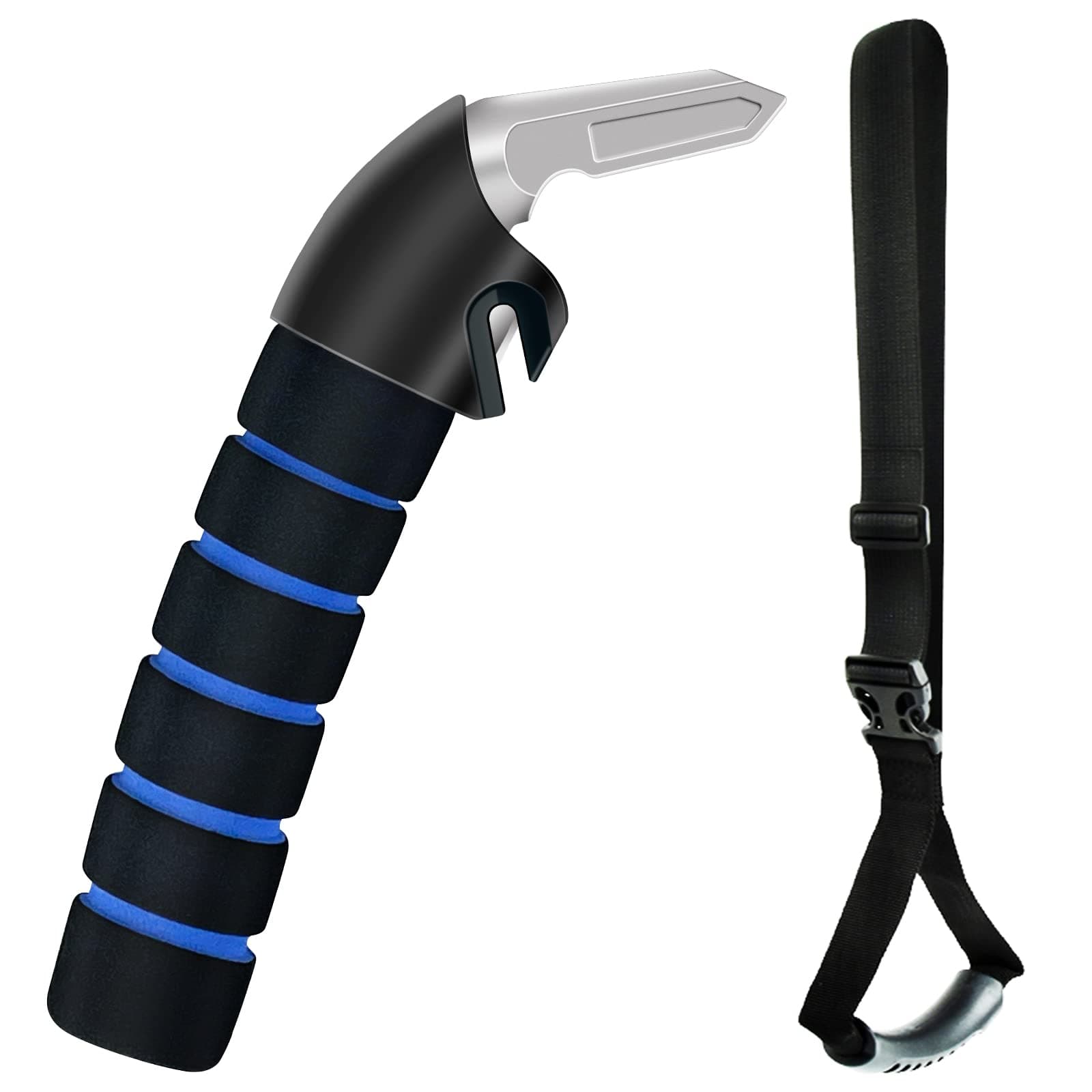 KOUNATSURI Car Door Handle for Elderly Car Assist Support Handle Multifunction Car Door Latch Bar for Seniors and Handicapped(Blue)