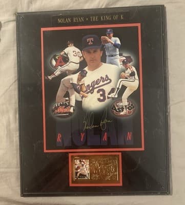 Nolan Ryan Texas Rangers Baseball Signed 6.5x8 Photo MLB Houston Astros COA
