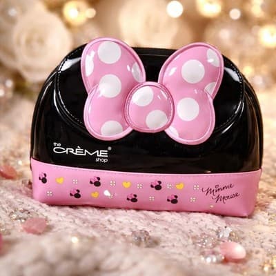 The Creme Shop D Makeup Cosmetic DISNEY MINNIE MOUSE Bag - Pink Black White NWT!