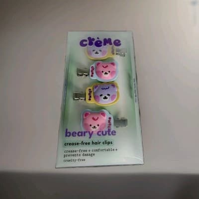 The Creme Shop Beary Cute Crease-Free Hair Clips - New! SUPER CUTE! Animals NIP