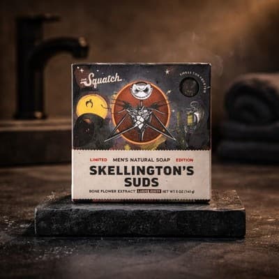 Dr Squatch Skellington's Suds 5oz Bar Soap Disney Nightmare Before Christmas NIP