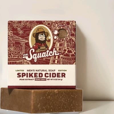 Dr. Squatch Spiked Cider Bar Soap Limited Edition Zero Grit Natural Soap NIB NEW