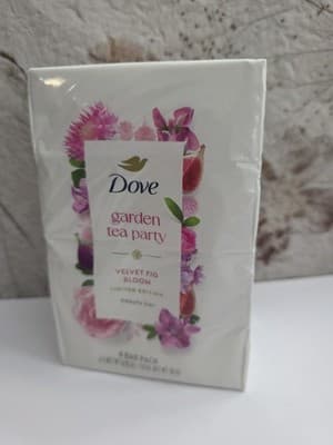 Dove Garden Tea Party Bar Soap - Velvet Fig Bloom (4Bars) LIMITED EDITION NEW!!