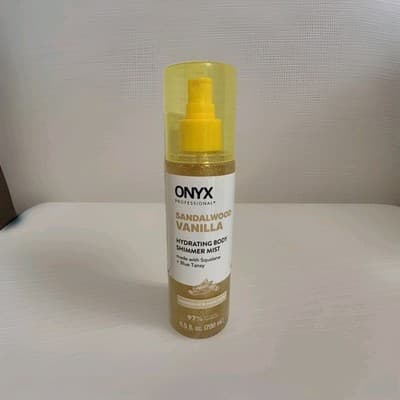 Onyx Professional Sandalwood Vanilla Hydrating Body Shimmer Mist 6.5oz Glitter!