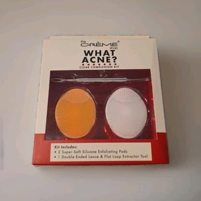 The Crème Shop What Acne Clear Complexion Extraction Kit Pads Tool NIB NEW!!!