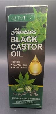 Aliver Jamaican Black Castor Oil Extra Virgin Cold Pressed 2.02oz Exp 10/2026