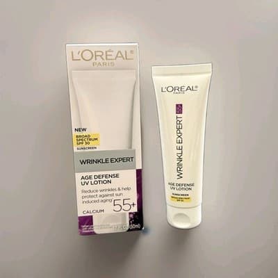 L'Oreal Wrinkle Expert 55+ Age Defense Lotion SPF Anti Wrinkle Moisturizer NEW!!
