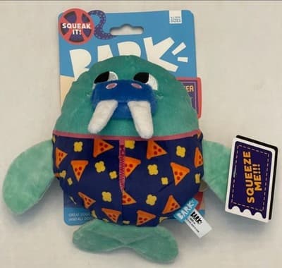 BarkBox Barkbuster Movie Night Paul Russ Dog Toy Squeaky Crinkle Plush NWT New!!