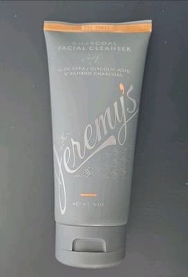 Jeremy's Charcoal Facial Cleanser Aloe Glycolic Acid Bamboo Charcoal Sealed New!