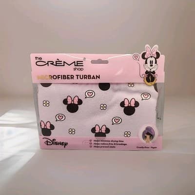 The Crème Shop Disney Minnie Mouse Microfiber Hair Turban Towel Wrap NEW NIB!!!