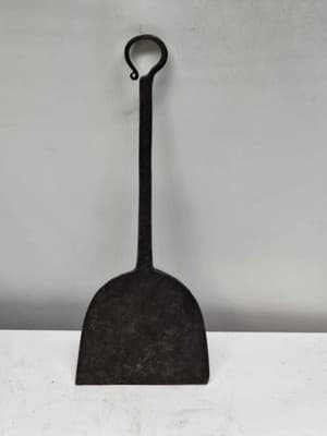Antique 18th century American hand forged Wrought Iron Salamander W/Shepard Hook
