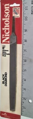 VINTAGE NICHOLSON 21832 8" BLACK DIAMOND MILL FILE BRAND NEW - MADE IN THE USA!