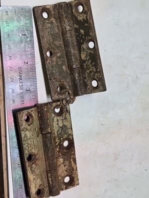Pair Of Late 19th Century Vintage Iron Butt Hinges