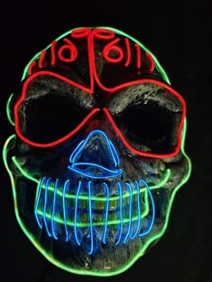 LED Wire Skull Mask Halloween/Cosplay/Rave Mask