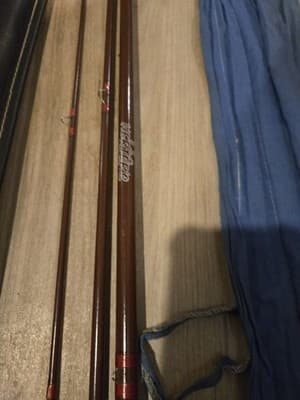 Vintage Herter's RB6HO 8'6" Fly Fishing Rod 3-Piece Fiberglass Sock Kolpin Case