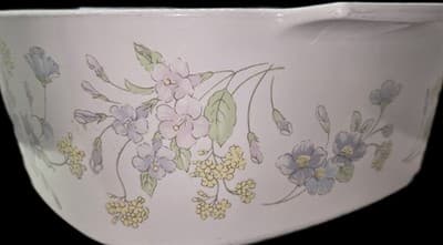 Vintage Corning Ware 5 Quart Large Pastel Bouquet Floral Casserole Dish A-5-B