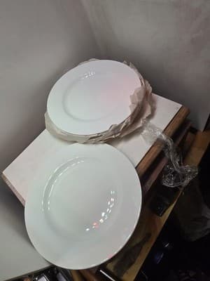 SET OF 6 MIKASA LUCERNE WHITE SALAD PLATE - 9” CERP2-679