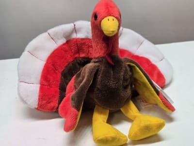 Ty Beanie Baby - GOBBLES the Thanksgiving Turkey (5.5 Inch) MWMTs Stuffed Toy