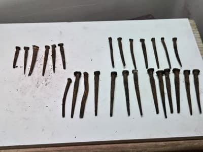 Hand Tuned Nails Lot Of 26 From An 1800s Barn In Wellesley, Ma