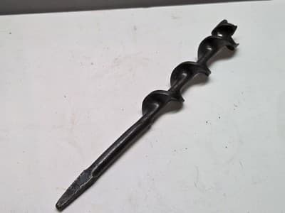 Vintage Craftsman Brace Wood Boring Auger Bit, Single Spur, 16/16 X 9 1/4”