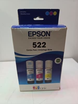 Epson 522 Inkjet Cartridges - 75% Full ***FREE SHIPPING***