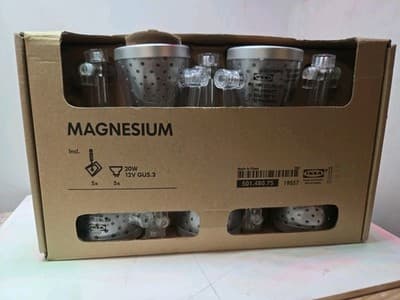 IKEA Magnesium Spot Track Light Lamp Replacement Set 5x Fixtures 501.480.75 NEW