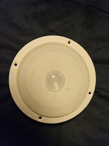 New REI 6" Cone Speaker 220026 White W/ grill 30W 4 Ohm RV Auto Home Garage