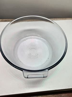 VINTAGE 1940'S PYREX FLAMEWARE Blue Tint Saucepan Bowl 832 B 7”