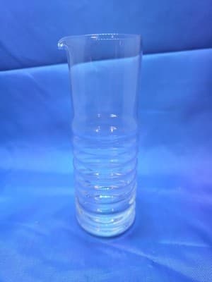 MID CENTURY SCHOTT ZWIESEL RIBBED CLEAR GLASS MARTINI PITCHER / DECANTER 6"