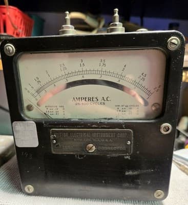 Weston Electrical Equipment Amperes A.C. 25-500 cycles- Not Working