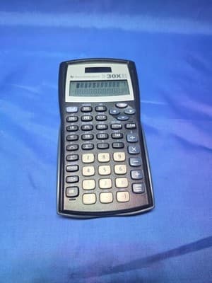 2 Texas Instruments TI-30x IIS Calculators with Blue Cover Solar Powered