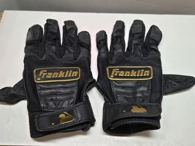 Franklin Men's MLB CFX Pro Baseball Batting Gloves Black/Gold Adult M
