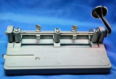 Wilson Jones Hummer 3 Hole Punch #314 Heavy Duty Adjustable Metal USA