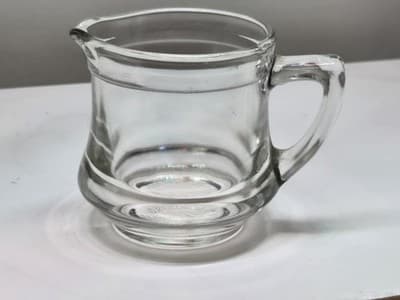 KELLOGG'S CORRECT CEREAL CREAMER, VINTAGE 1930'S ERA, CLEAR GLASS