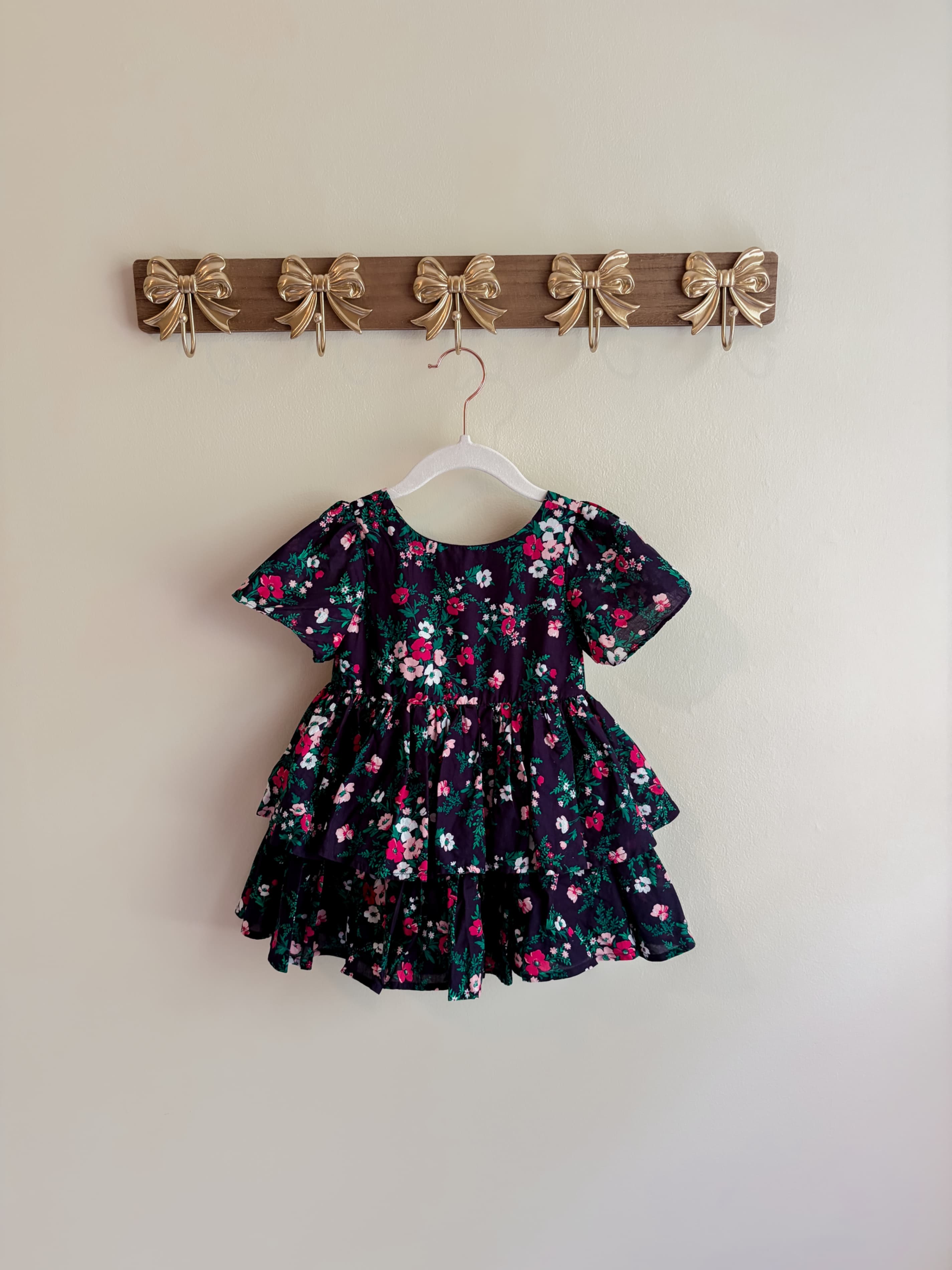 Janie and Jack girls size 18-24 months Floral Ruffle Toddler Dress