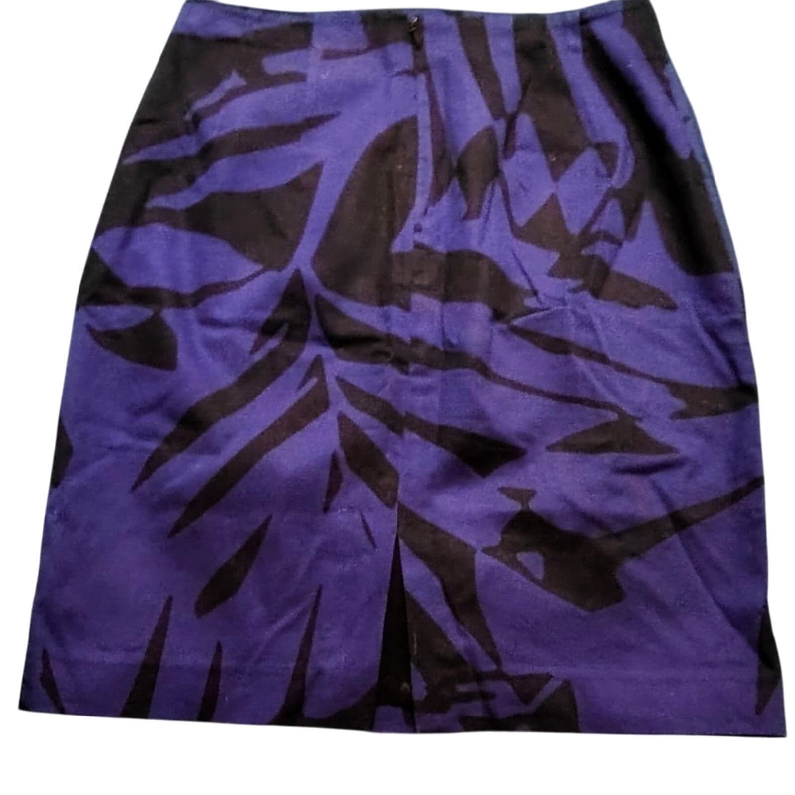 Express Blue and Black Pencil Skirt Knee-Length Casual