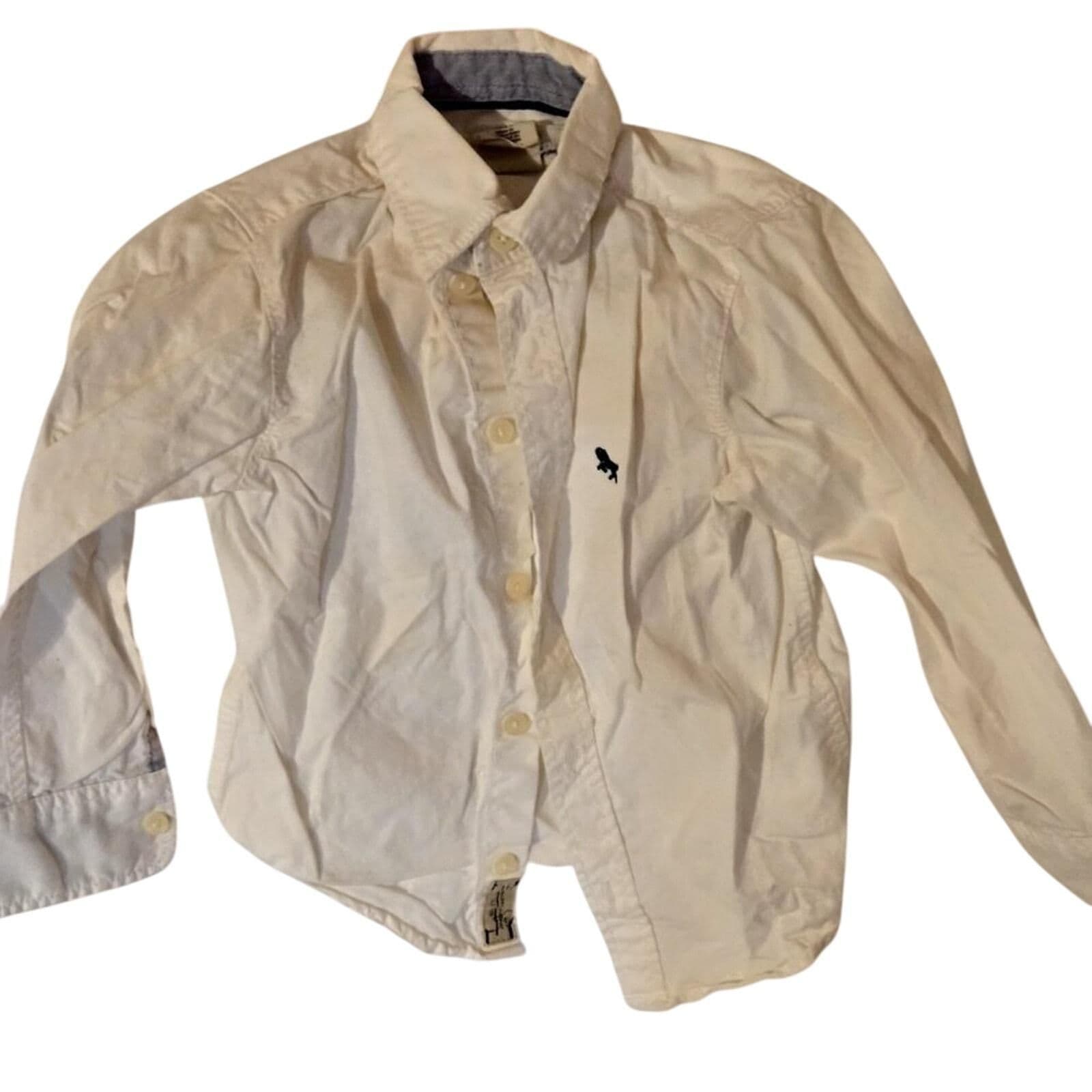 L.O.G.G. Label Of Graded Goods blue Gold Button Down Dress Shirt in Size 4-5Y