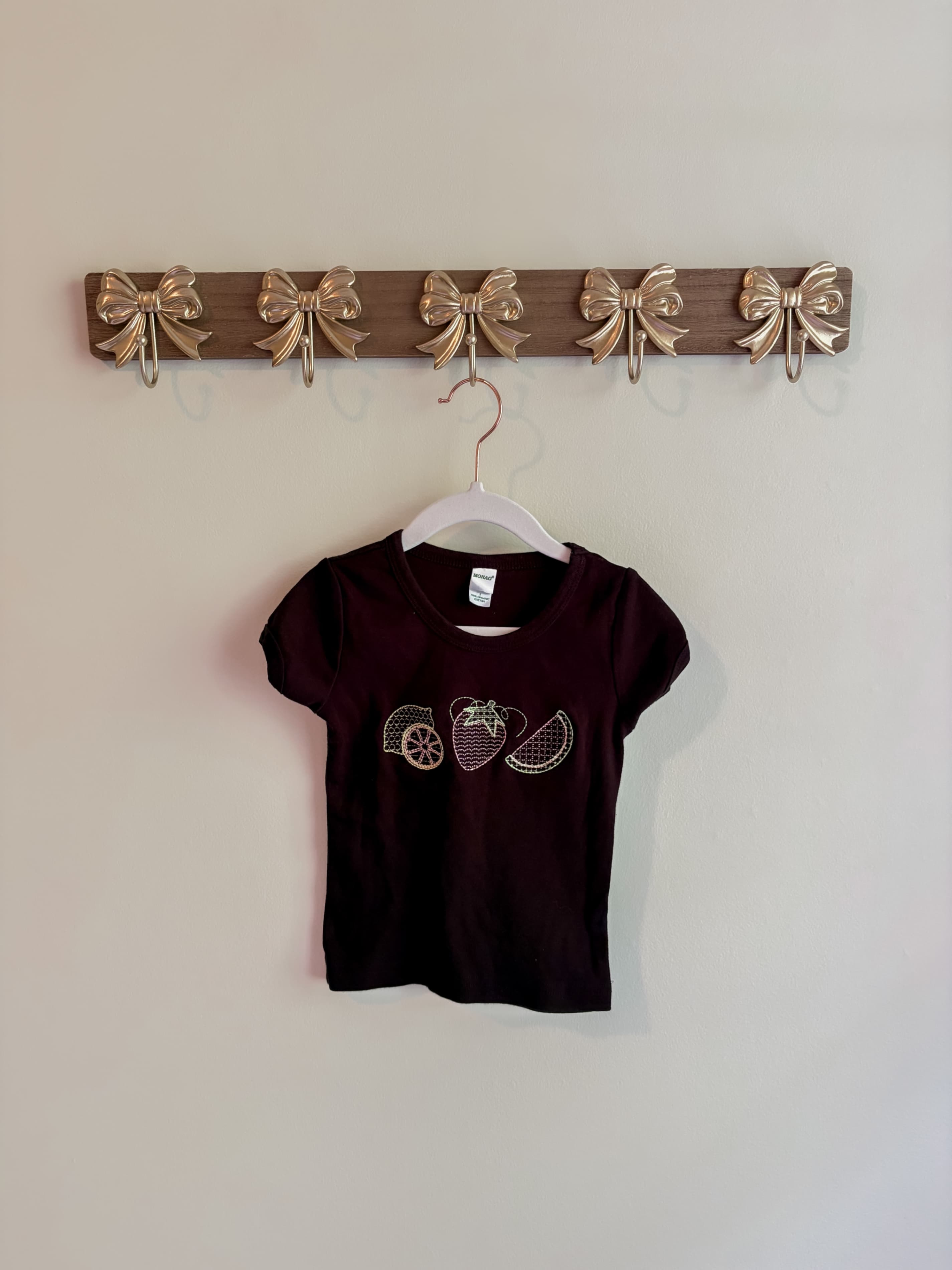 Girls size 2 Fruit Embroidered Kids Top