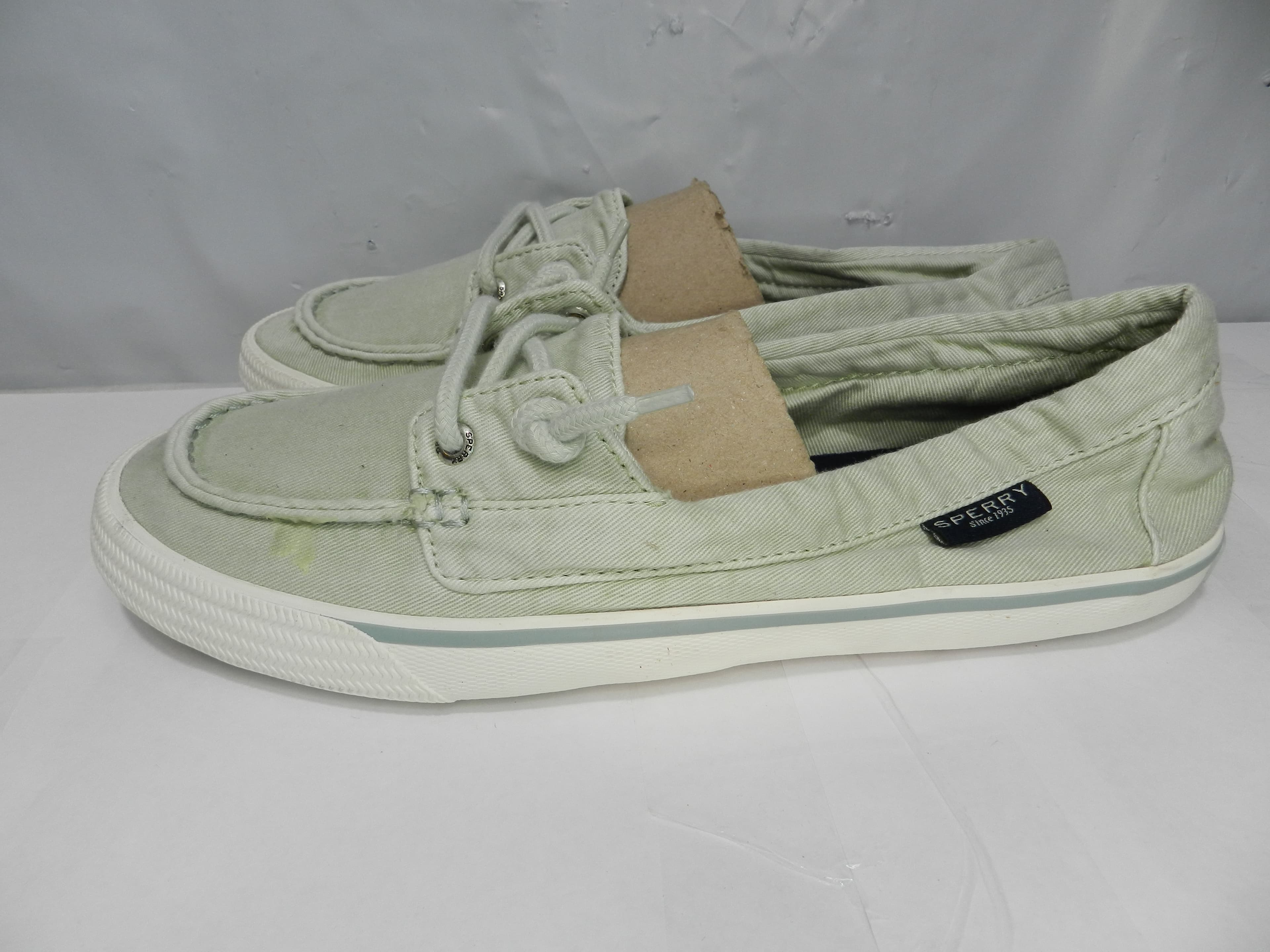 Sperry Womens Lounge Away Light Green Loafers Boat Shoes Sz 8 N79