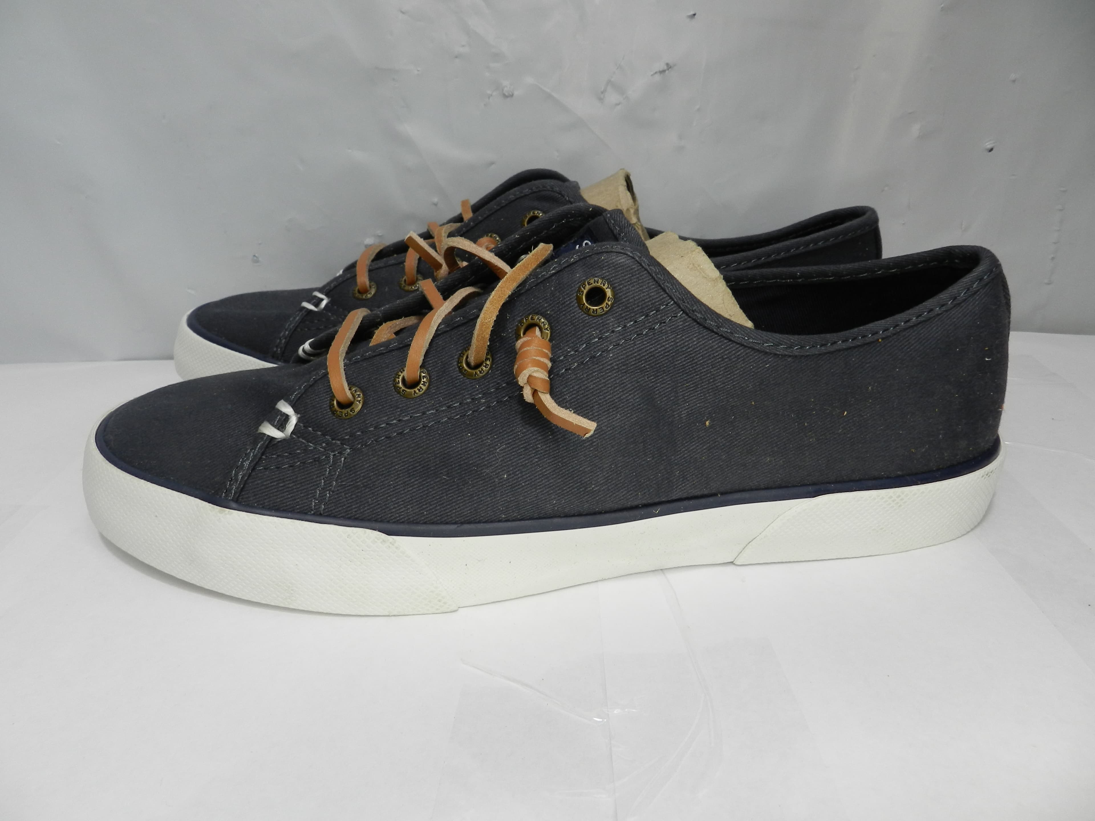 Sperry Top Sider Anglefish Women's Slip On Grey Boat Shoes Sz 8.5 M STS95129 N80