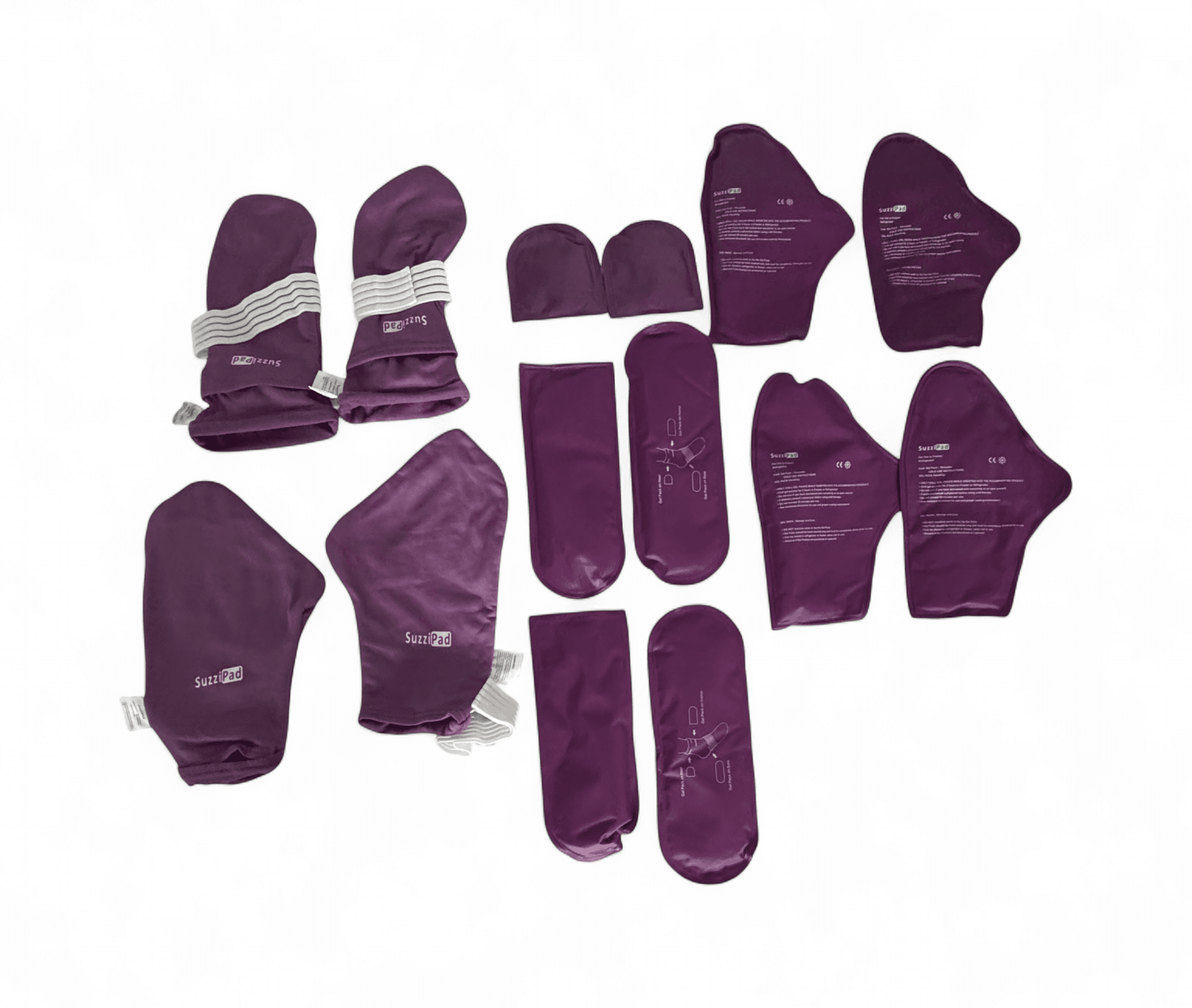 SuzziPad Cold Therapy Socks & Gloves Set - Chemo Neuropathy Relief with Reusable Gel Ice Packs (MSRP $58.99)