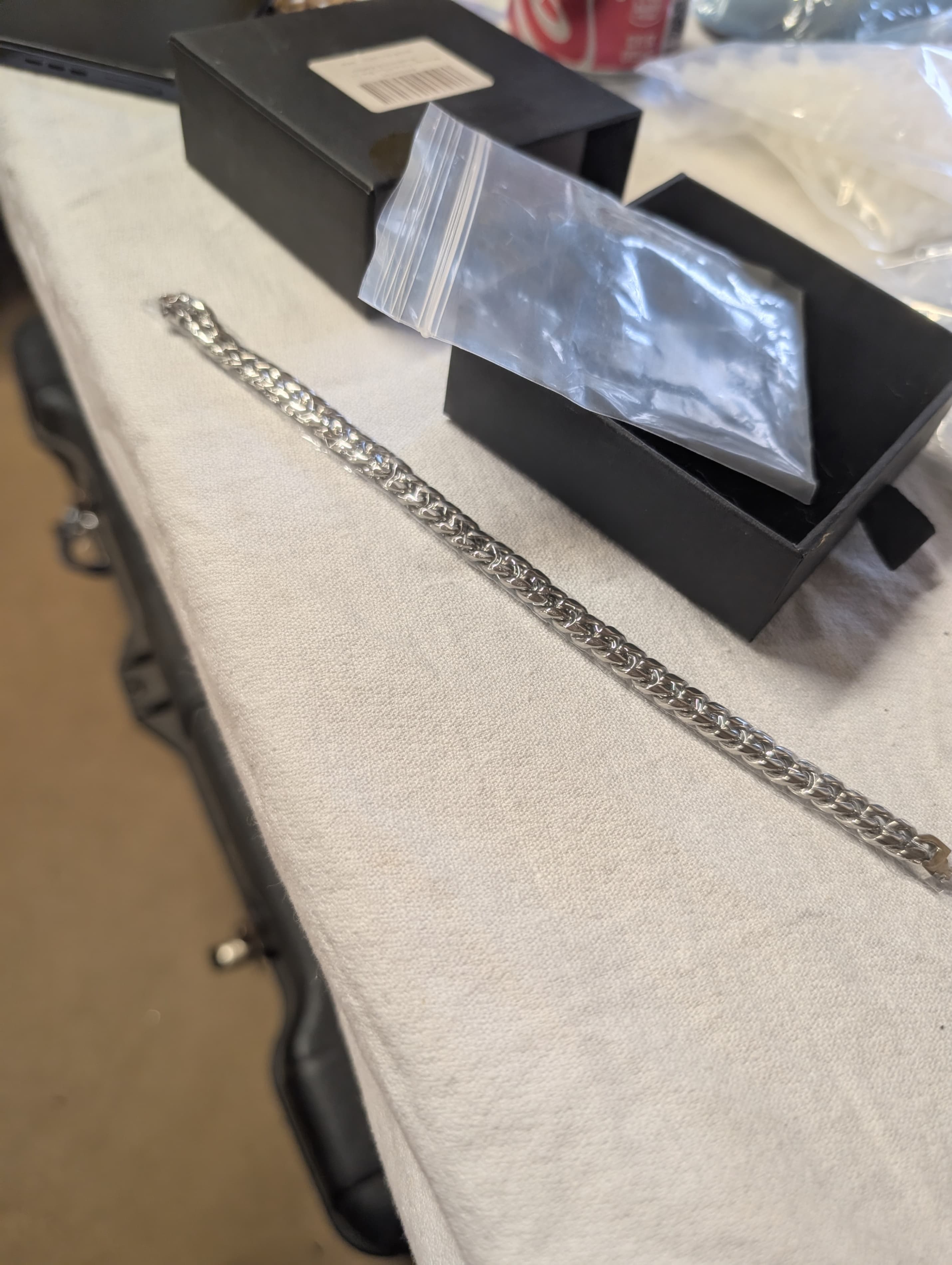 Sterling Silver Chain Bracelet with Box
