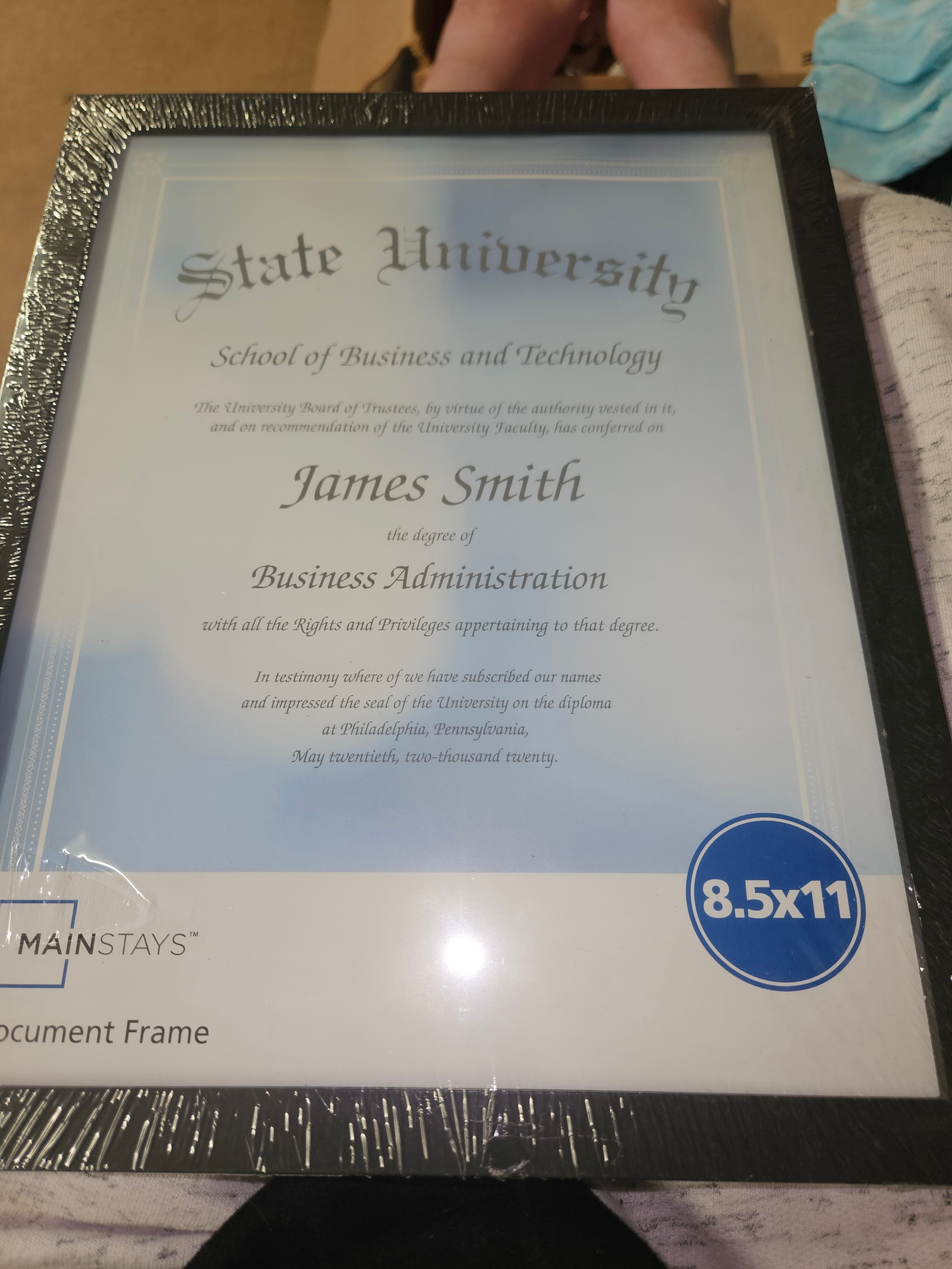 8.5 x 11 document frame
