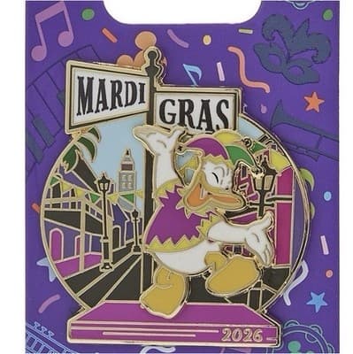 Disney Limited Edition 4500 Donald Duck Mardi Gras 2026 Pivot Pin