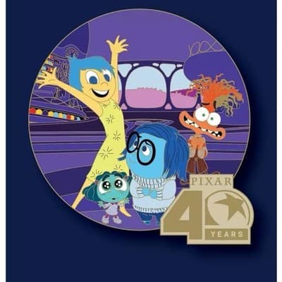 D23-Exclusive Inside Out 2 Pin -Pixar Animation Studios 40th Anniversary LE 1000